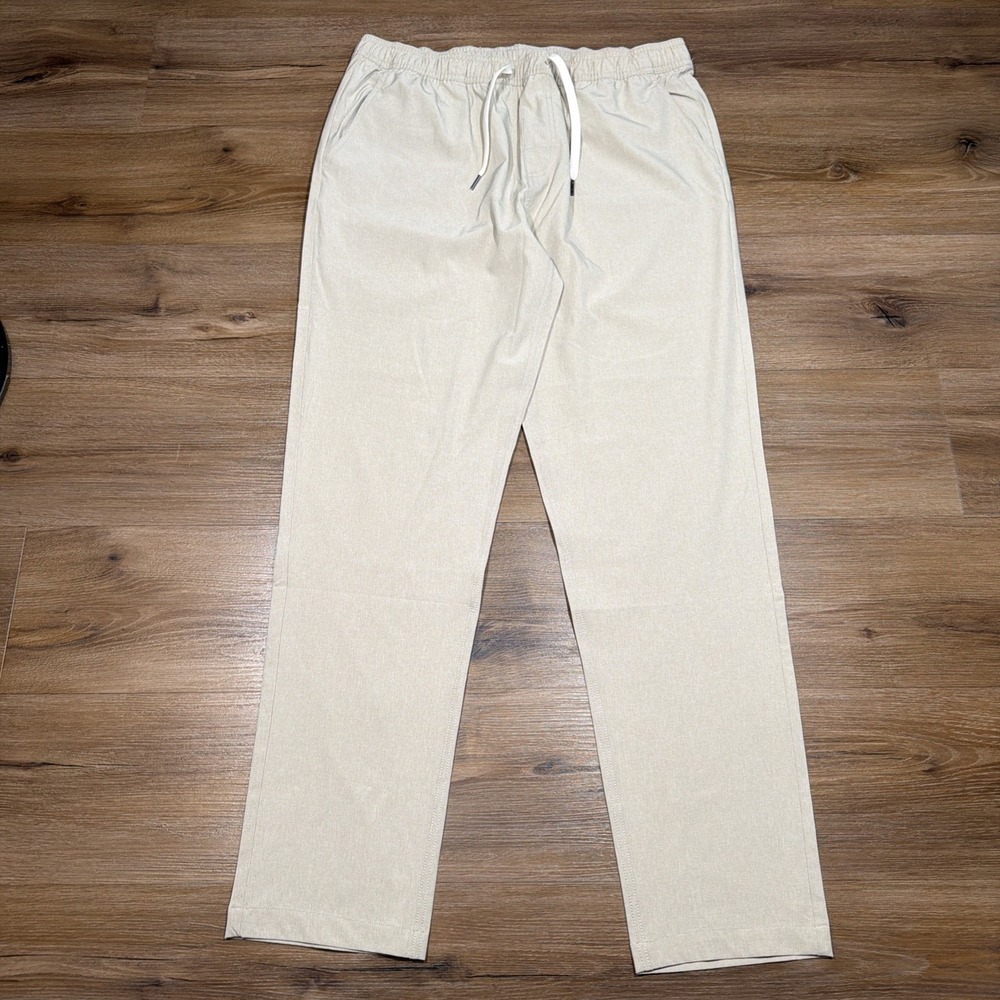 Fair Harbor The One Pant Men's XL Beige Performance Stretch Drawstring Pants